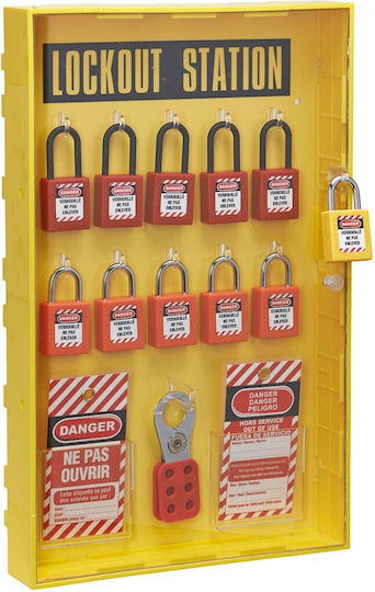 Thirard Plastic Lockable Storage Cabinet 10 Locks Labeling 313x490 mm