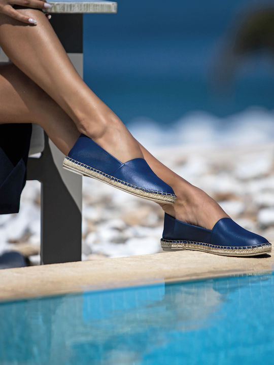 Women's Leather Espadrilles Red