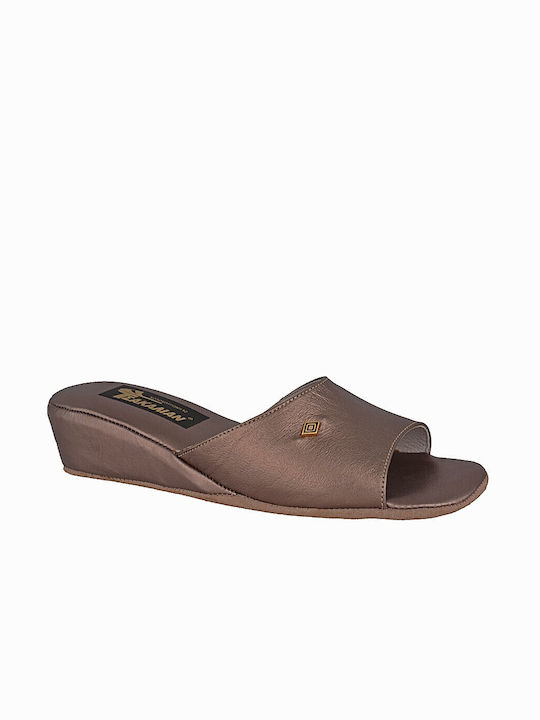 Leather Women's Winter Slippers Silver 34/46 Silver