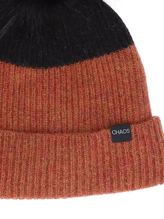 Knitted Beanie Cap Brown