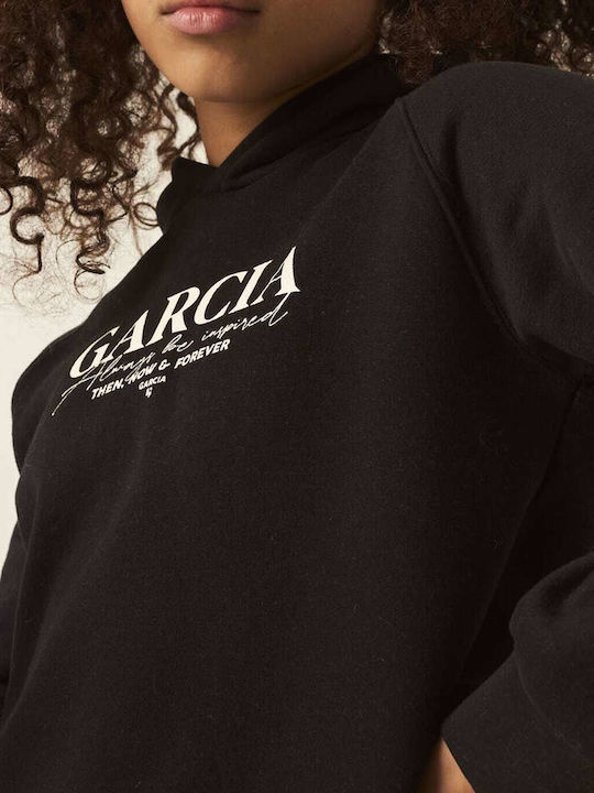 Garcia Jeans Hanorac pentru copii cu glugă Black