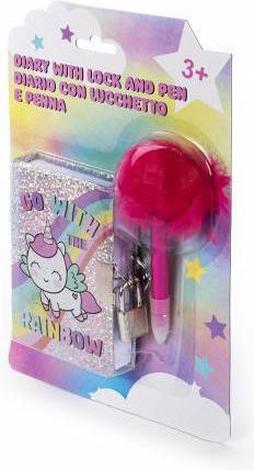 Tri-Coastal Design Pom Pom Unicorn Caiet Pentru Copii cu Caiet și Lacăt