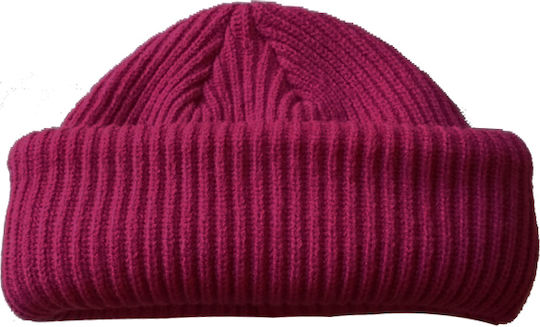 Beanie Γυναικείος Σκούφος Πλεκτός σε Φούξια χρώμα