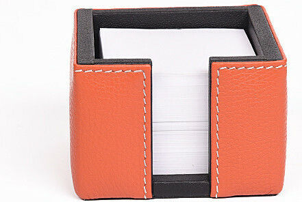 Leder Federmäppchen in Orange Farbe 9x9cm 1 Stück