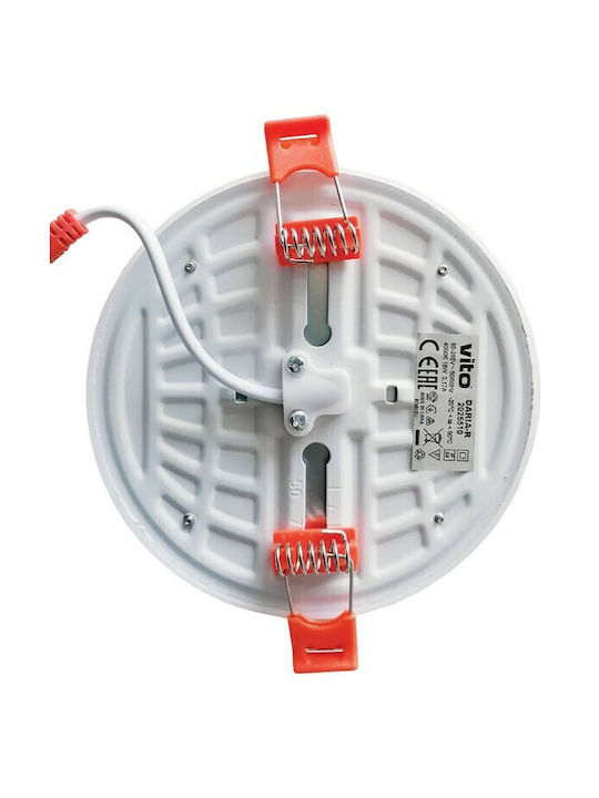 Vito Rund Vertieft LED Panel 24W mit Natürliches Weiß Licht 4000K