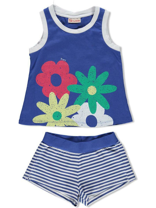 Brums Kids Set with Shorts Summer 2pcs Navy Blue