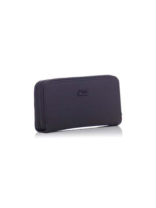 David Polo Large Women's Wallet Cards Black