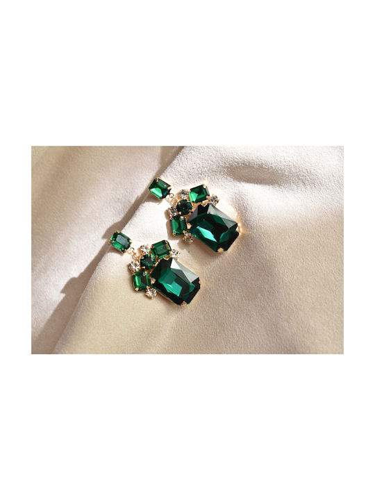 Naya Jewelry Vergoldete Grüne Ohrringe