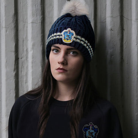 Harry Potter Ravenclaw Pom Pom Beanie Männer Beanie Gestrickt in Blau Farbe