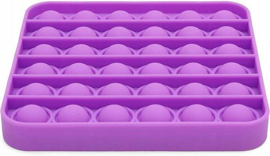 4FIZJO Τετράγωνο Push Bubble Stress Reliever Pop it Fidget Σιλικόνης Μωβ