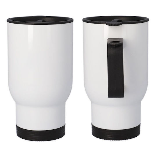 Koupakoupa Liverpool Ποτήρι Θερμός Ανοξείδωτο 450ml Λευκό με Λαβή