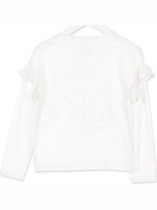 Losan Kids Blouse Long Sleeve White Long Sleeve Flounces