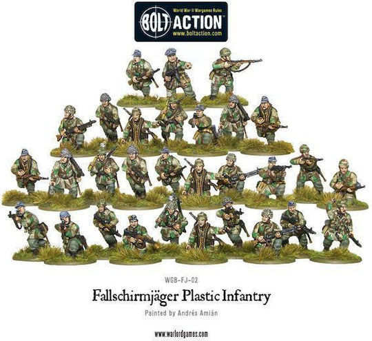 Warlord Games Fallschirmjager Figura Modele Statice Din Plastic Verde