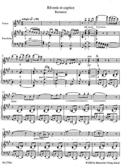 Barenreiter Berlioz - Reverie Et Caprice Sheet Music for Piano