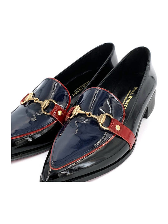 Patent Leather Women's Moccasins in Black Color