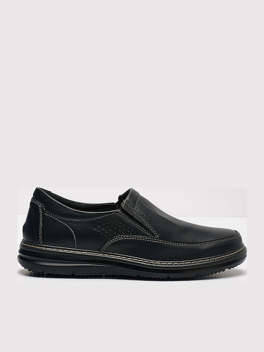 Δερμάτινα Ανδρικά Loafers σε Μαύρο Χρώμα