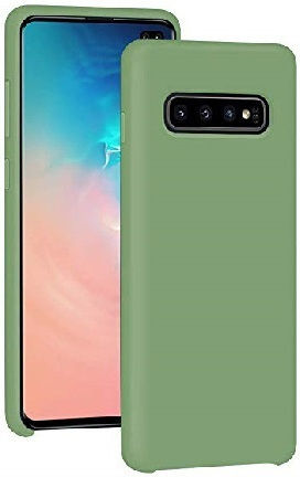 Soft Touch Back Cover Silicone Green (Galaxy S10+)