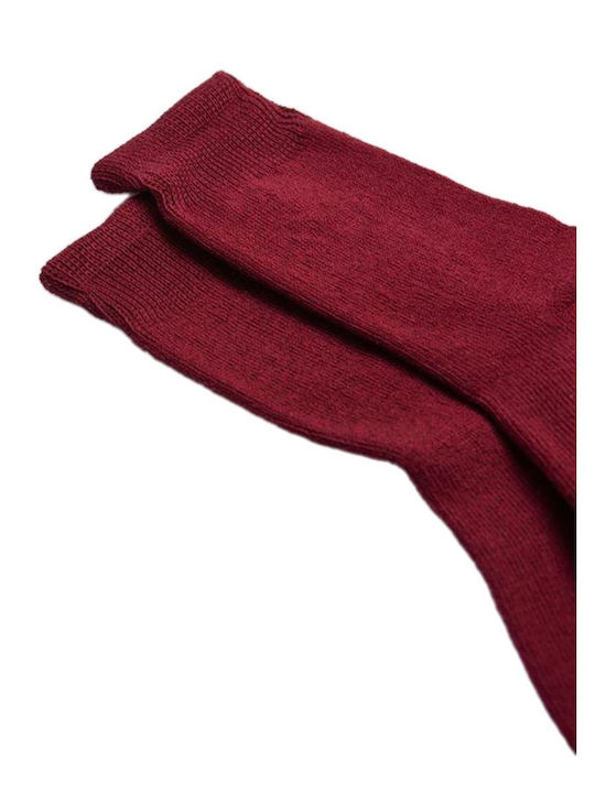 Ysabel Mora Boys Knee-High Socks Burgundy