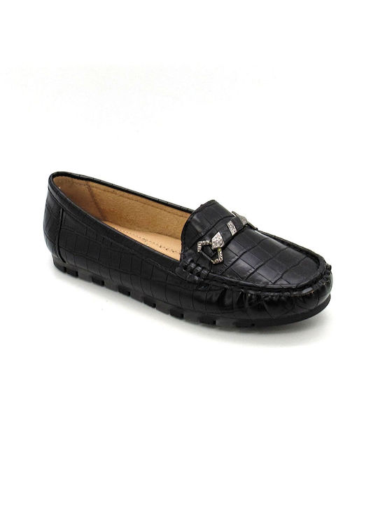 Super Mode Damen Loafers in Schwarz Farbe