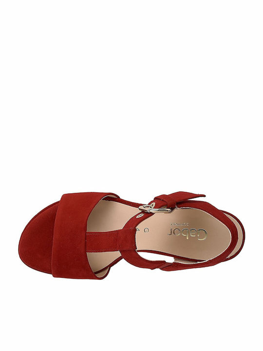 Leder Sandalen Rot