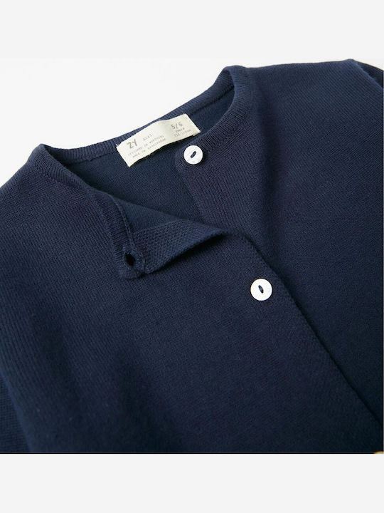 Kinderstrickjacke Baumwolle Blau