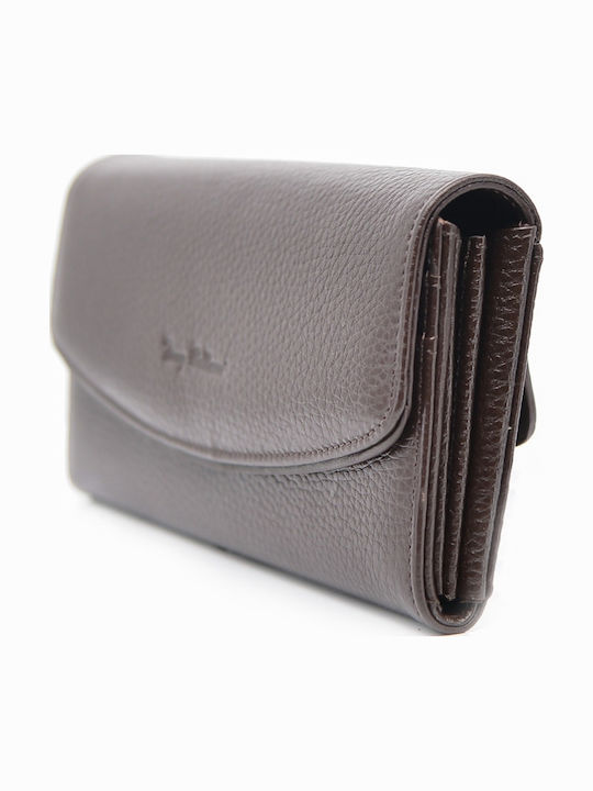 Large Leather Women's Wallet Classic Brown