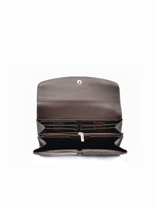 Large Leather Women's Wallet Classic Brown