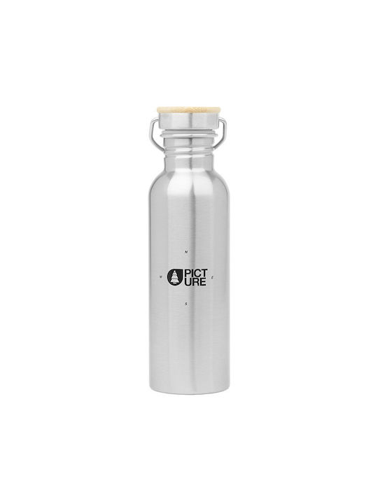 Picture Organic Clothing Water Bottle Stainless Steel 750ml Silver