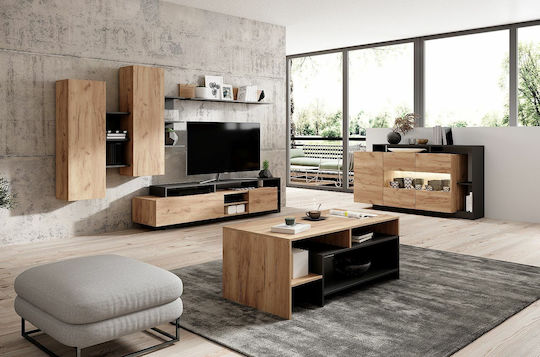 Wohnzimmer TV-Einheit Charcoal L260xB30xH171.5cm