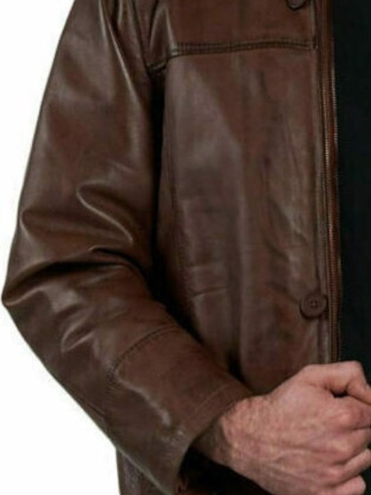 Leatherland Men's Leather Jacket Brown