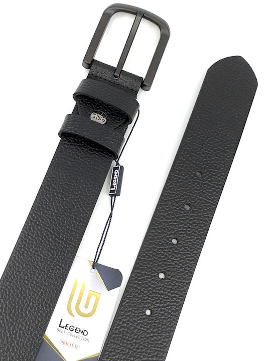 Breit Herren Gürtel Leder Schwarz
