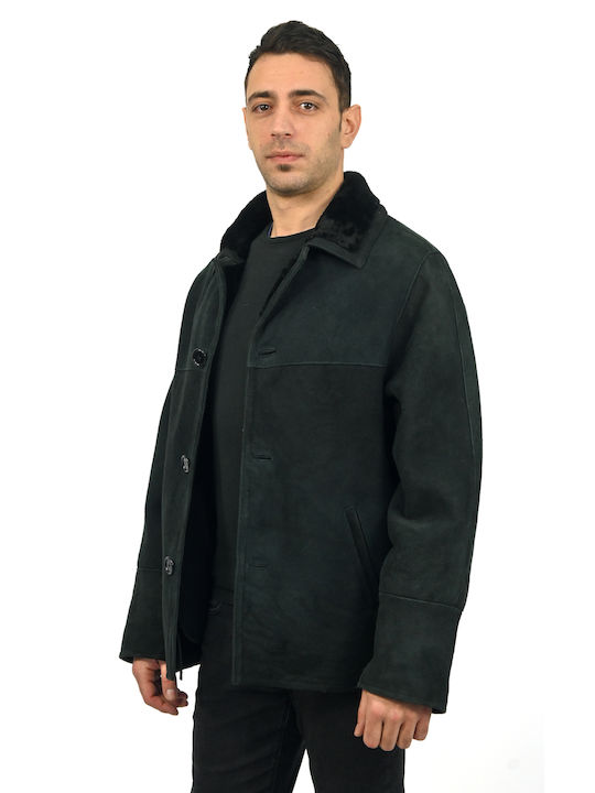 Leatherland Men's Winter Leather Jacket Black