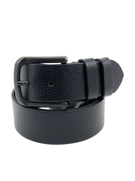 Breit Herren Gürtel Leder Schwarz