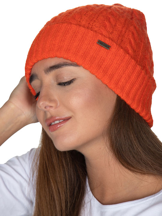 Vera Beanie Frauen Beanie Gestrickt in Orange Farbe