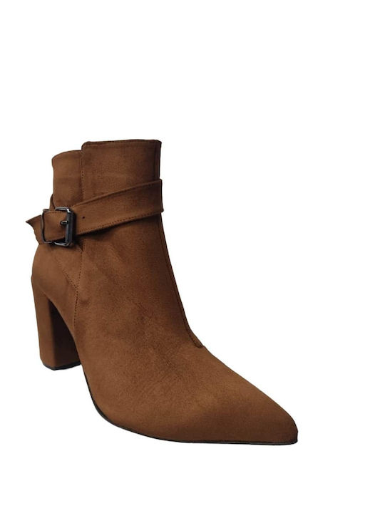 Stefania Women's Suede Boots Tabac Brown