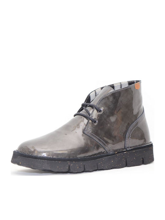 Leather Women's Ankle Boots Khaki