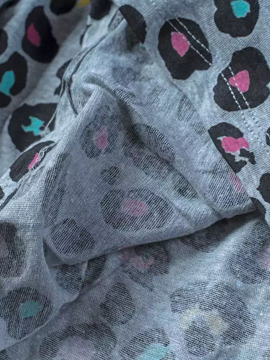 Kinderkleid Langärmelig Tierdruck Gray