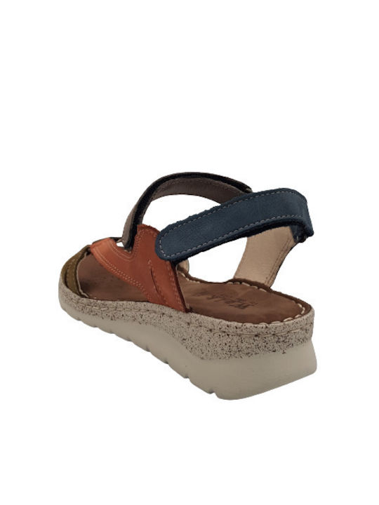 Walk In The City Leather Women's Flat Sandals Anatomic with Strap