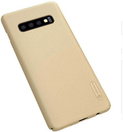 Nillkin Super Frosted Umschlag Rückseite Kunststoff Gold (Galaxy S10+)