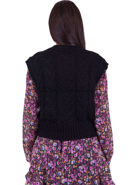 Winter Women's Sleeveless Black Tunic