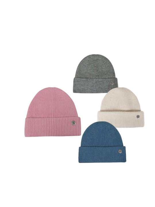 Stamion Knitted Beanie Cap Pink