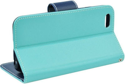 FANCY Synthetic Leather Wallet Turquoise (iPhone XR)