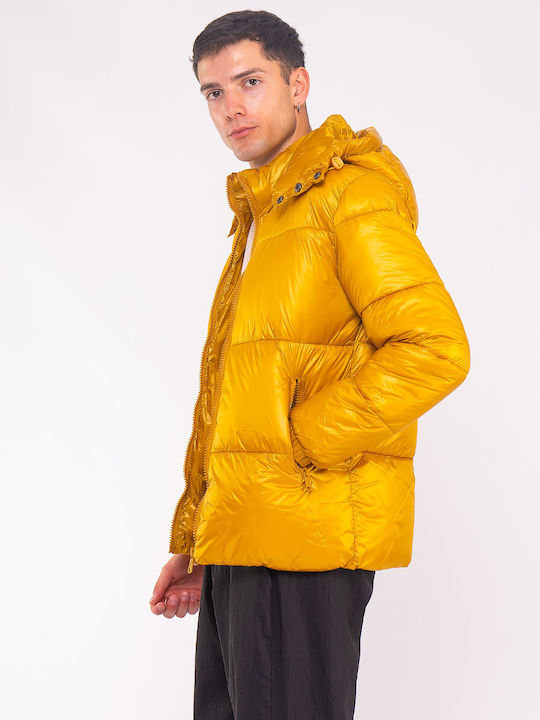 The Lady Men's Winter Puffer Jacket Yellow