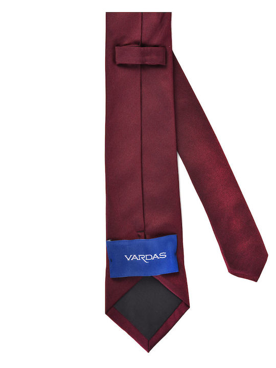 Vardas Ανδρική Γραβάτα Μονόχρωμη σε Μπορντό Χρώμα