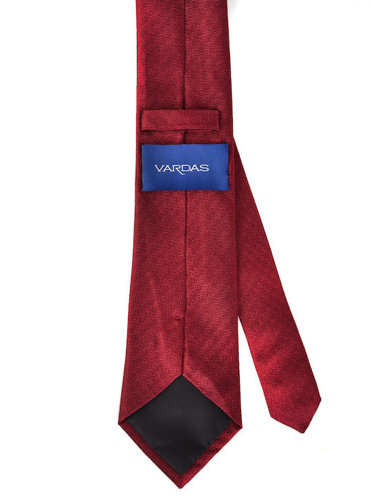 Vardas Ανδρική Γραβάτα με Σχέδια σε Μπορντό Χρώμα