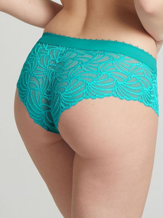 Bestform Damen Boxer mit Spitze Türkis