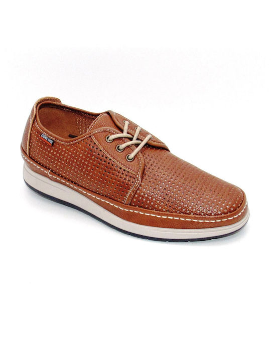 Via Dos Men's Anatomic Leather Casual Shoes Tabac Brown