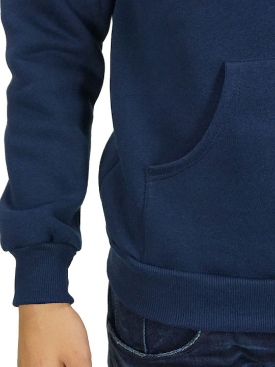 Dri-Fit Φούτερ με Κουκούλα Navy Μπλε