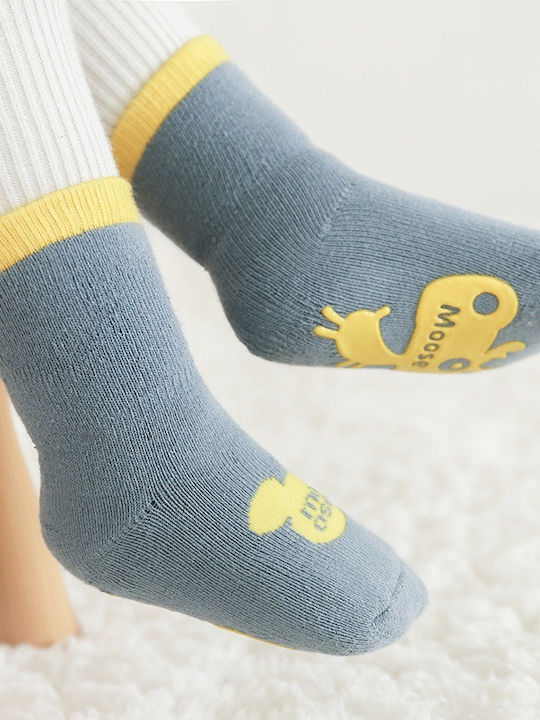 Babykids Boys Knee-High Non-Slip Socks Yellow