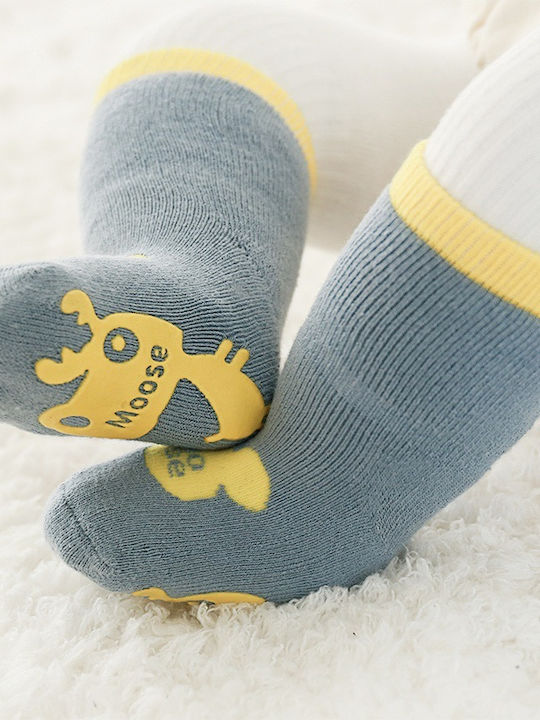 Babykids Boys Knee-High Non-Slip Socks Yellow